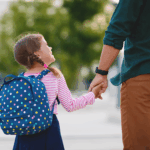 girl on first day of school